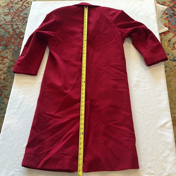 International Scene Vintage Women’s red‎ wool trench coat jacket size 5 / 6 - Picture 12 of 12